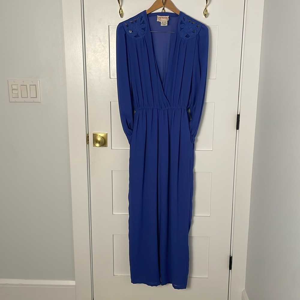 Vintage Periwinkle blue jumpsuit